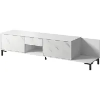 TV skrinka Marmo 2d1s1k Biela/ Mramor Biela