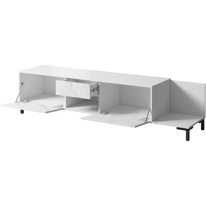 TV skrinka Marmo 2d1s1k Biela/ Mramor Biela
