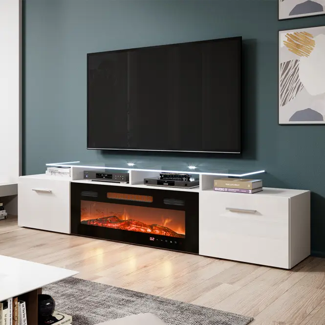 TV skrinka Rova Ef Biela/ Biela Lesk,4