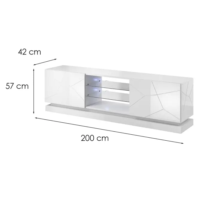 TV skrinka Qiu 200 Biela/ Biela