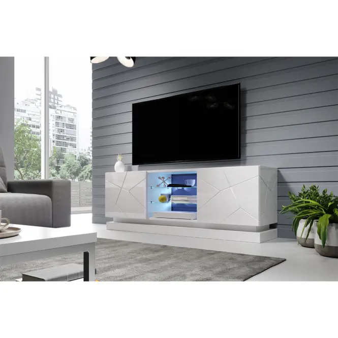 TV skrinka Qiu 160 Biela/ Biela