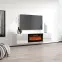 TV skrinka Luxe Biela S krbom Čierna  Ef-800100,3