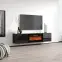 TV skrinka Luxe Čierna S krbom Čierna  Ef-800100,3