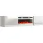 TV skrinka Luxe Biela S krbom Biela Ef-800110
