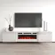 TV skrinka Luxe Biela S krbom Biela Ef-800110,4