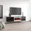 TV skrinka Luxe Čierna S krbom Biela Ef-800110,3
