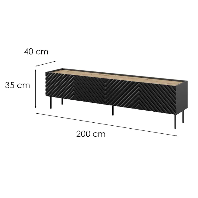 TV skrinka Onda 4d Čierna,2