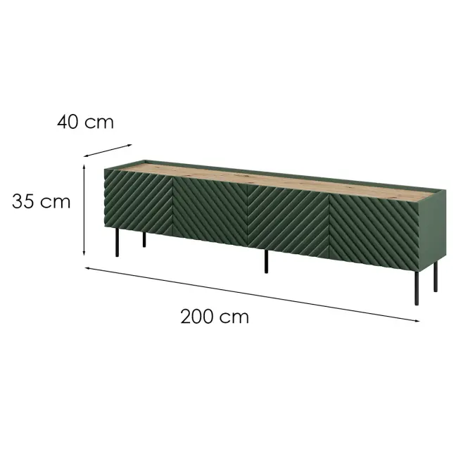 TV skrinka Onda 4d Green/Artisan