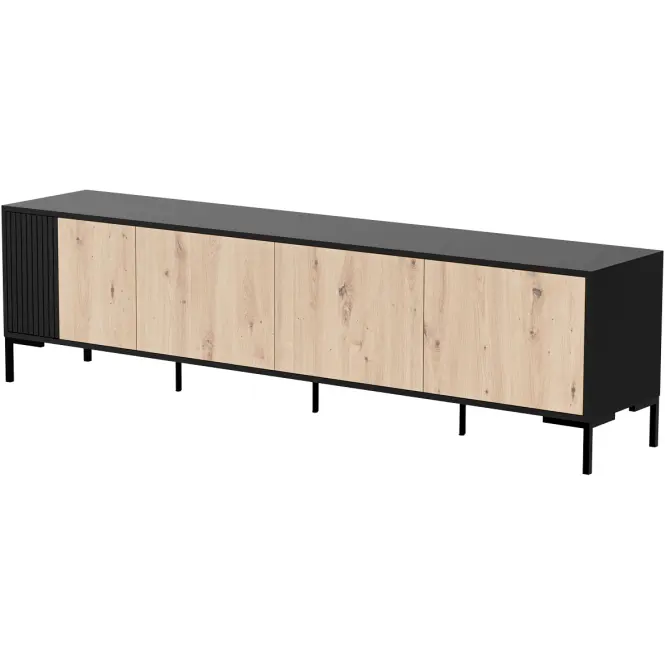 TV skrinka Merci 200 Dub Artisan / Čierna