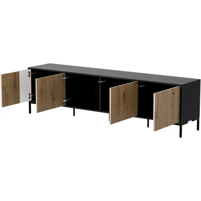 TV skrinka Merci 200 Dub Artisan / Čierna,3