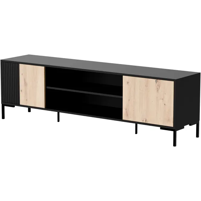 TV skrinka Merci 180 Ef Dub Artisan / Čierna