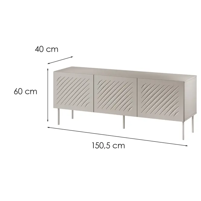 TV skrinka Siena 150 3d Béžová