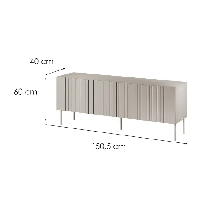 TV skrinka Isla 150 3d Béžová