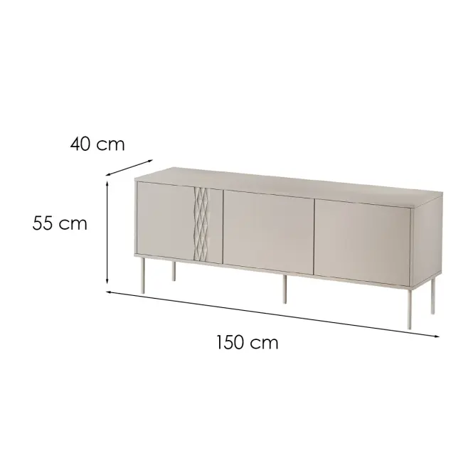 TV skrinka Tresse 150 3d Béžová,2