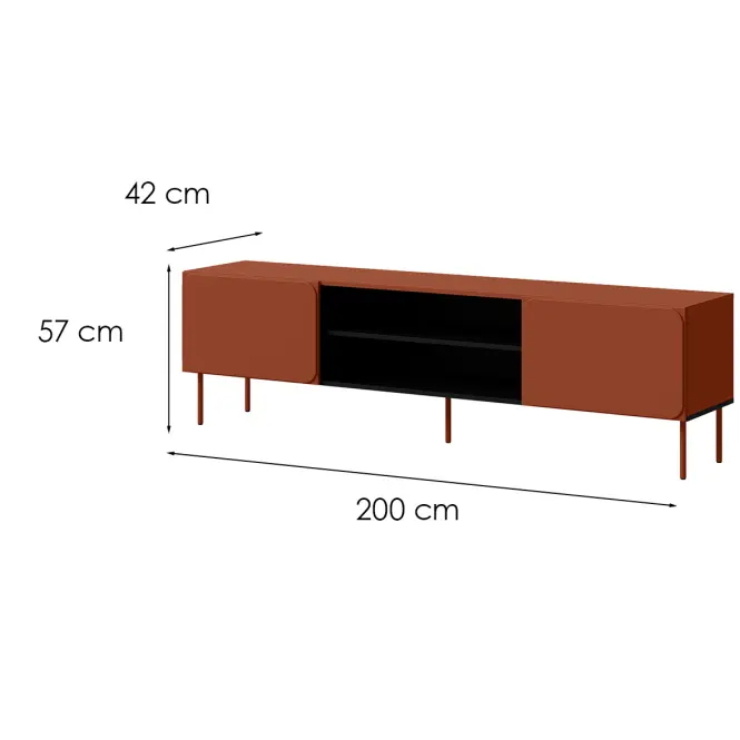 TV skrinka Rafael Ef 200 Brick Red