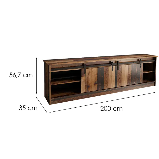 TV skrinka Granero Ef Old Wood