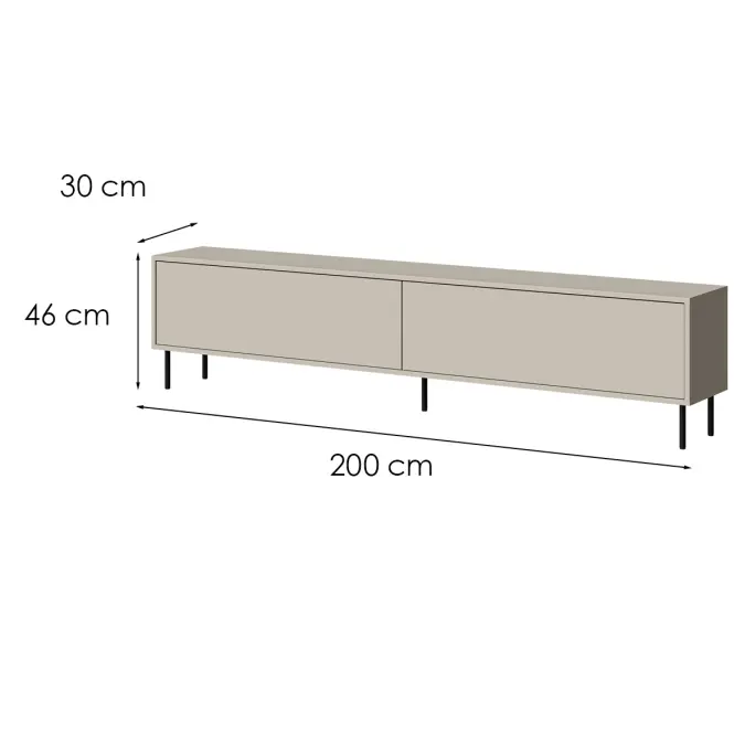 TV skrinka Masha 200 Kszmir+ Noha Čierna 14cm