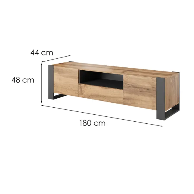 TV skrinka Wood Ii Dub Wotan + Antracit,2