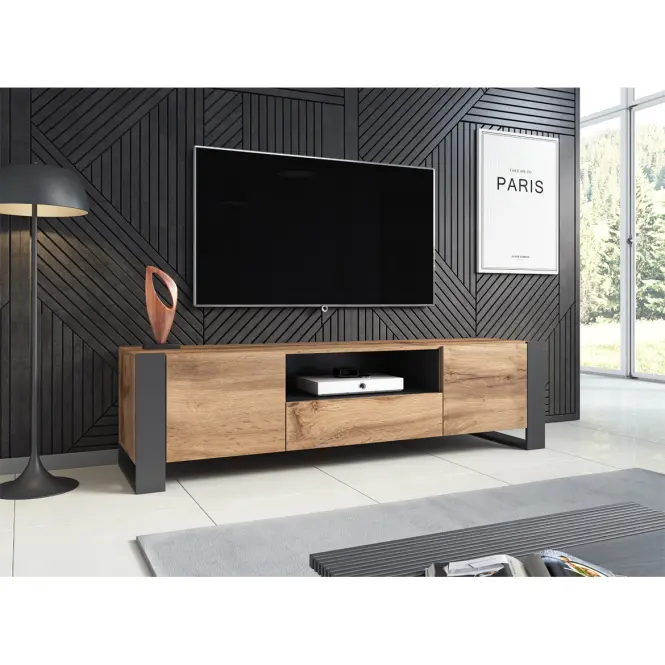 TV skrinka Wood Ii Dub Wotan + Antracit