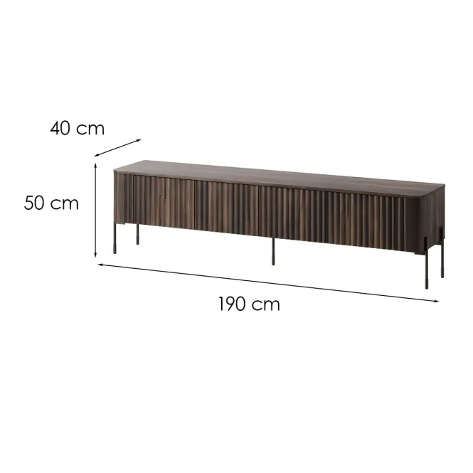 TV skrinka Vera 190 Dub Barokový Ristretto,2