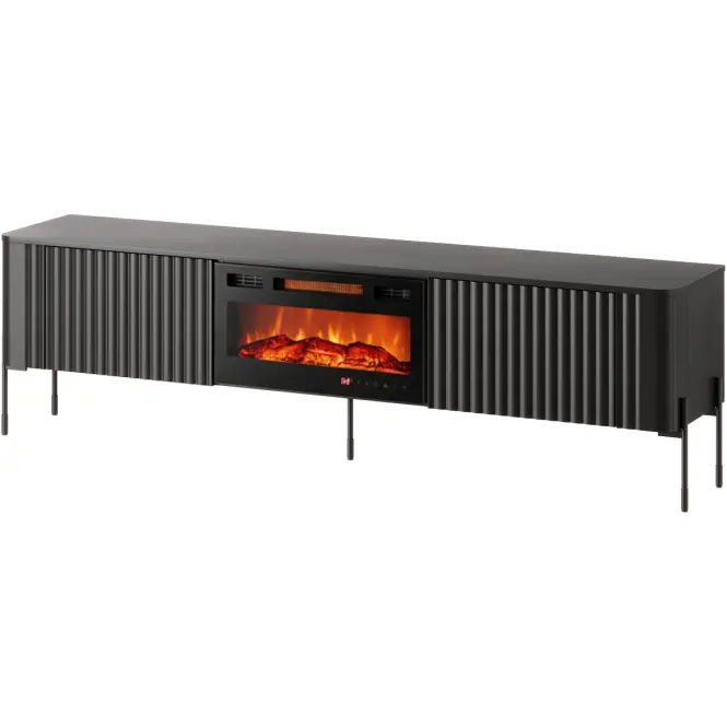 TV skrinka Vera 190 Čierna S krbom Ef800040