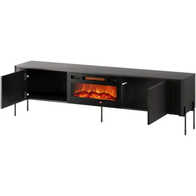 TV skrinka Vera 190 Čierna S krbom Ef800040,3
