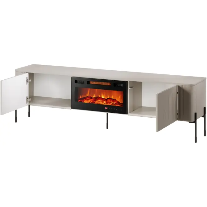 TV skrinka Vera 190 Kašmír S krbom Ef800040,3