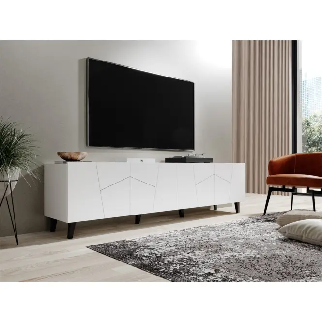 TV skrinka Etna Biela/ Biela,4