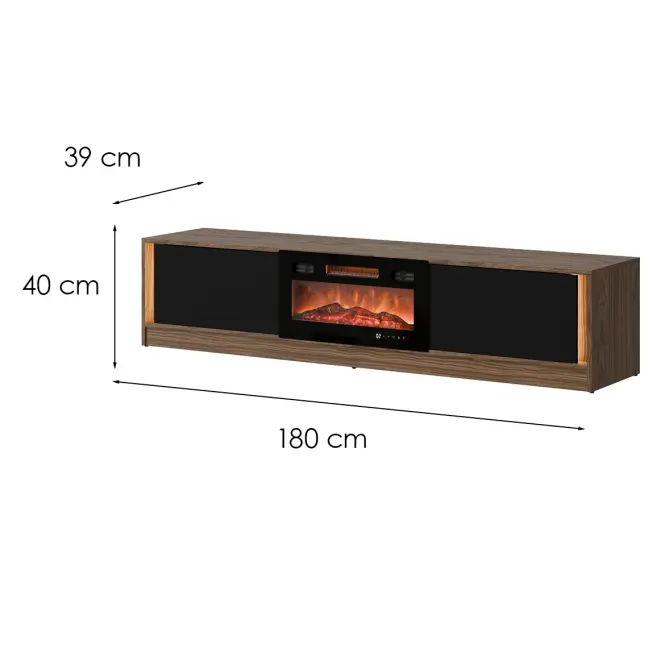 TV skrinka Mizu Ef orech/Čierna+Krb Ef800040,2