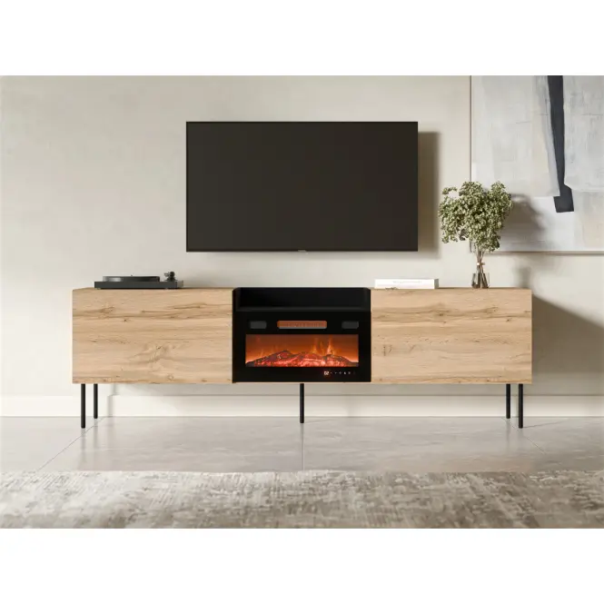TV skrinka Kanton Ef Wotan/Čierna + Krb Ef 800040,4
