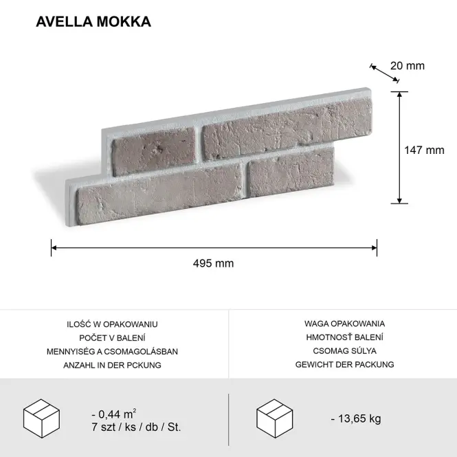 Betónový kameň Avella mokka,3