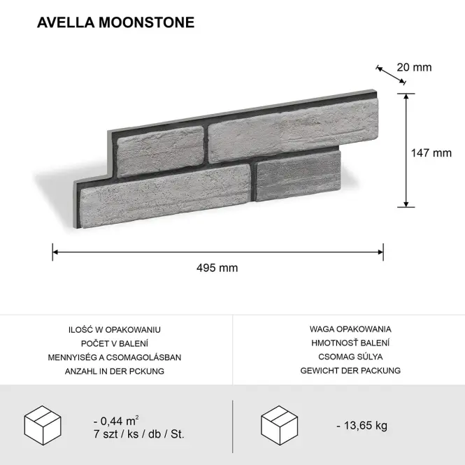 Betónový kameň Avella Moonstone