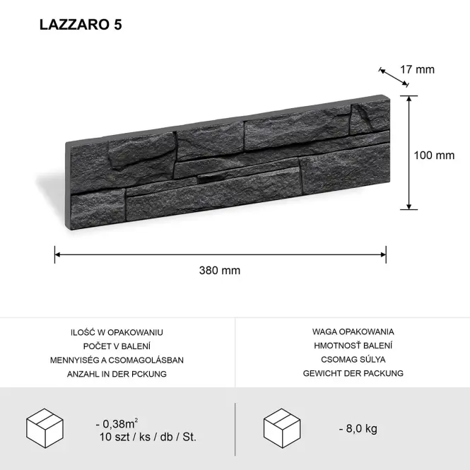 Betónový kameň Lazzaro 5 trblietka,3