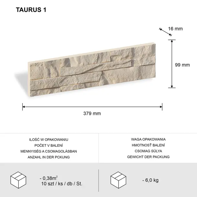 Sadrový kameň Taurus 1,3