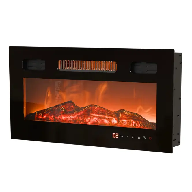 Elektrický krb Ef-800100 Rgb - Drevo – Čierna