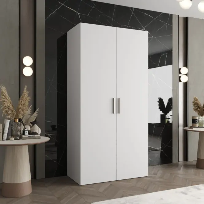 Skriňa Bari 1 100 biely/strieborný,5