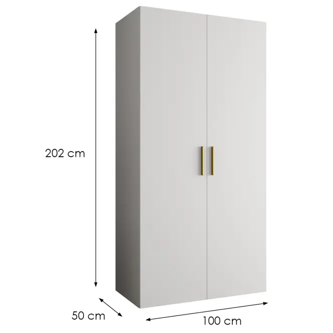 Skriňa Bari 1 100 biely/zlotý,2