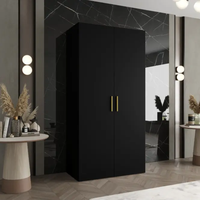 Skriňa Bari 1 100 čierny/zlotý