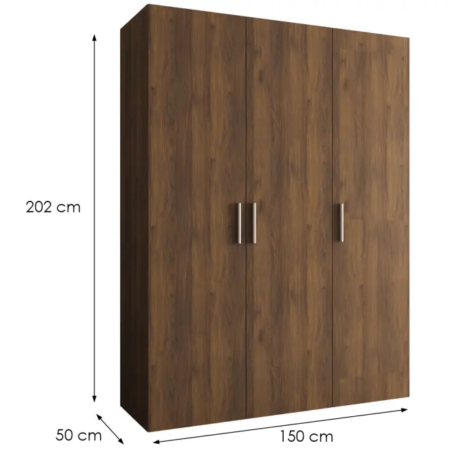 Skriňa Bari 1 150 orech/strieborný