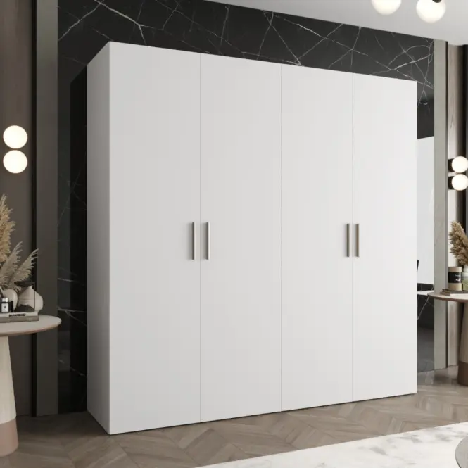 Skriňa Bari 1 200 biely/strieborný,5