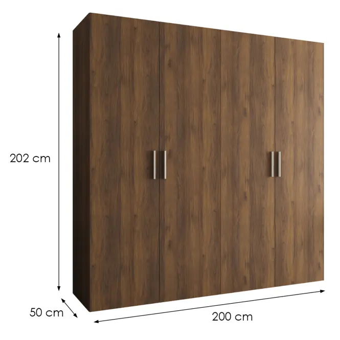 Skriňa Bari 1 200 orech/strieborný,2