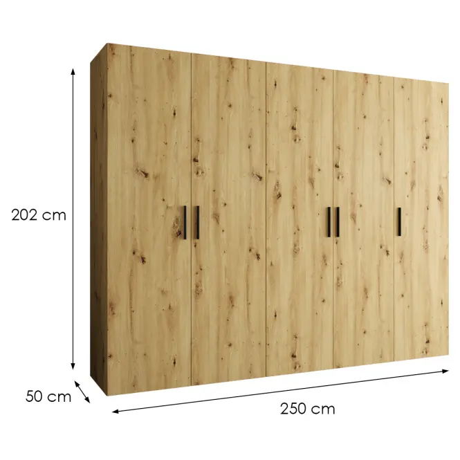 Skriňa Bari 1 250 artisan/čierny,2
