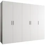 Skriňa Bari 1 250 biely/strieborný