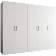 Skriňa Bari 1 250 biely/strieborný