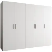 Skriňa Bari 1 250 biely/strieborný