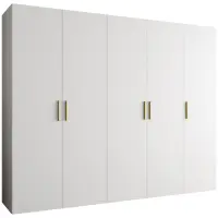 Skriňa Bari 1 250 biely/zlotý