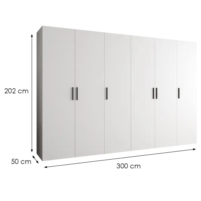 Skriňa Bari 1 300 biely/čierny,2