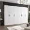 Skriňa Bari 1 300 biely/čierny,5