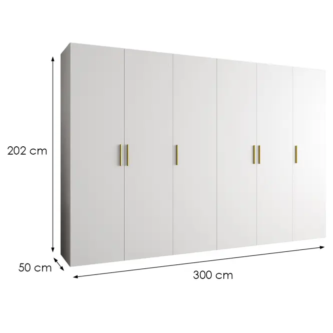 Skriňa Bari 1 300 biely/zlotý,2
