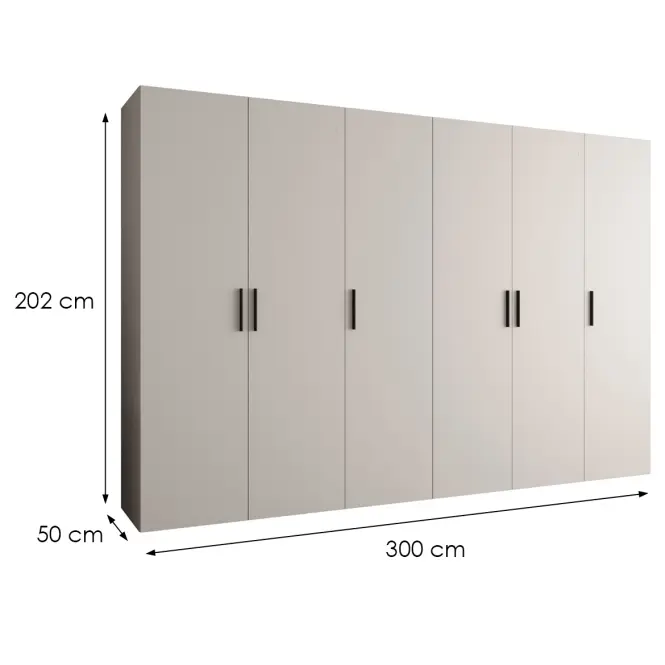 Skriňa Bari 1 300 kašmír/čierny